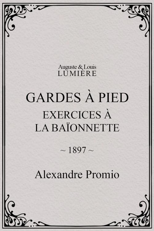 Gardes à pied : exercices à la baïonnette