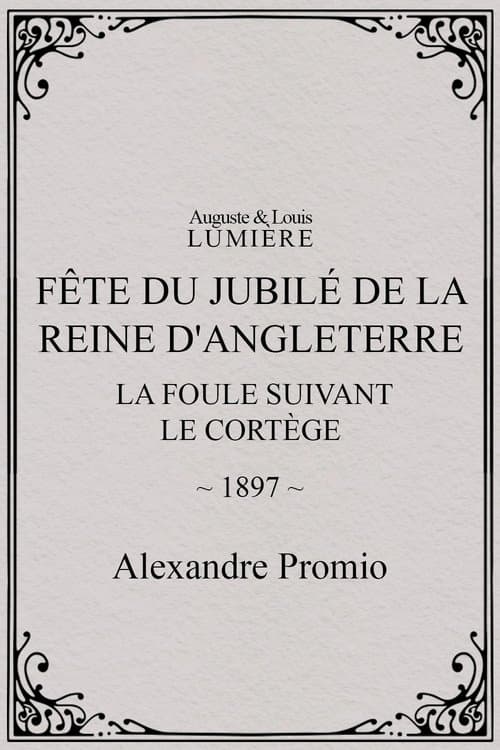 Fête du jubilé de la reine d'Angleterre : la foule suivant le cortège